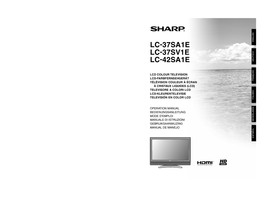 Sharp operation manual LC-37SA1E LC-37SV1E LC-42SA1E 