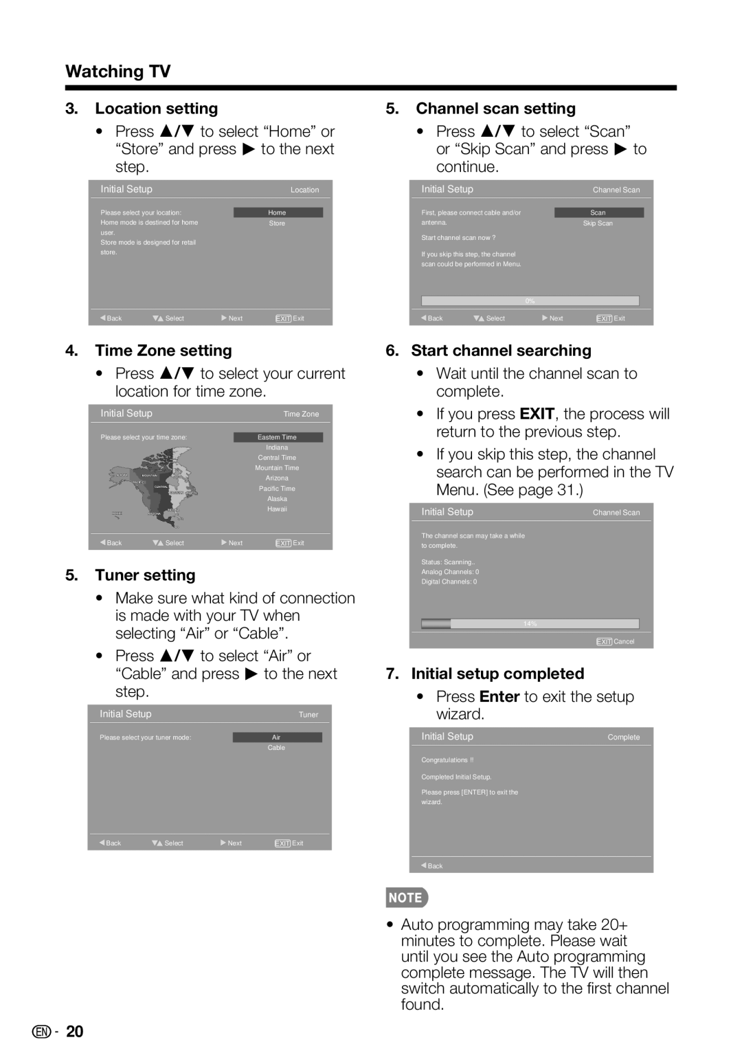 Sharp LC-42SB48UT-A, LC 42SB45U, LC-32SB28UT-A operation manual Watching TV 