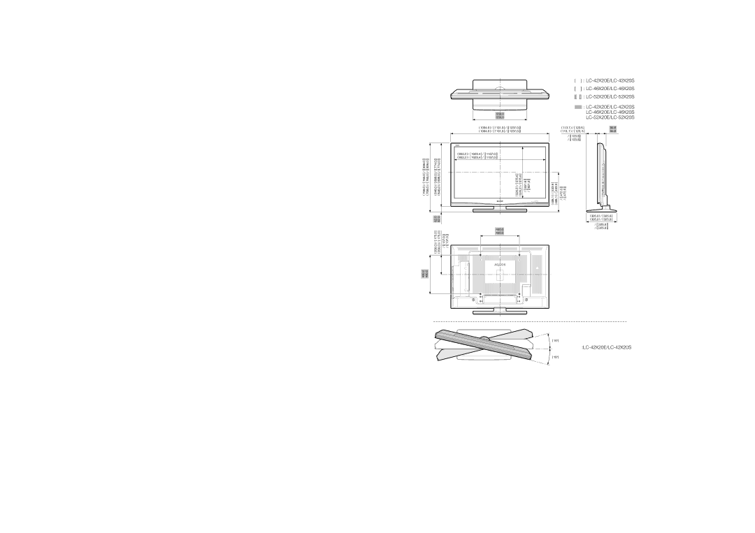 Sharp LC-42X20E LC-42X20S operation manual LC-42X20E/LC-42X20S LC-46X20E/LC-46X20S LC-52X20E/LC-52X20S 