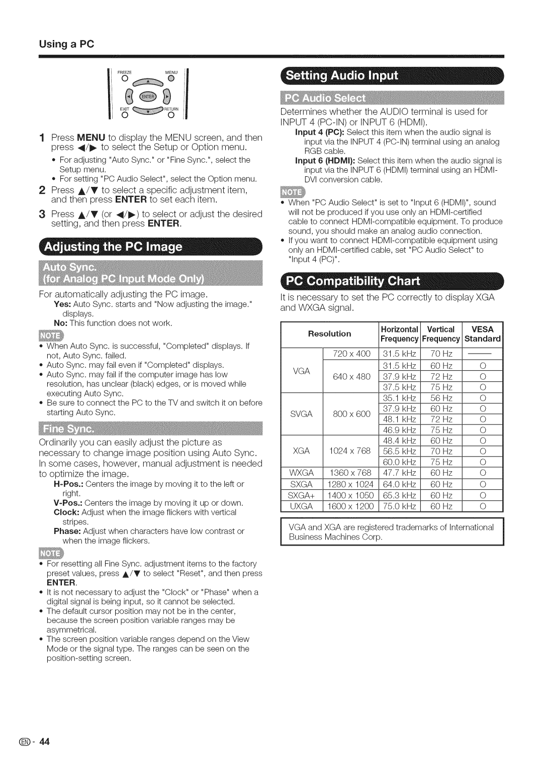 Sharp LC-52LE700, LC-40LE700, LC-46LE700 operation manual Resolution 