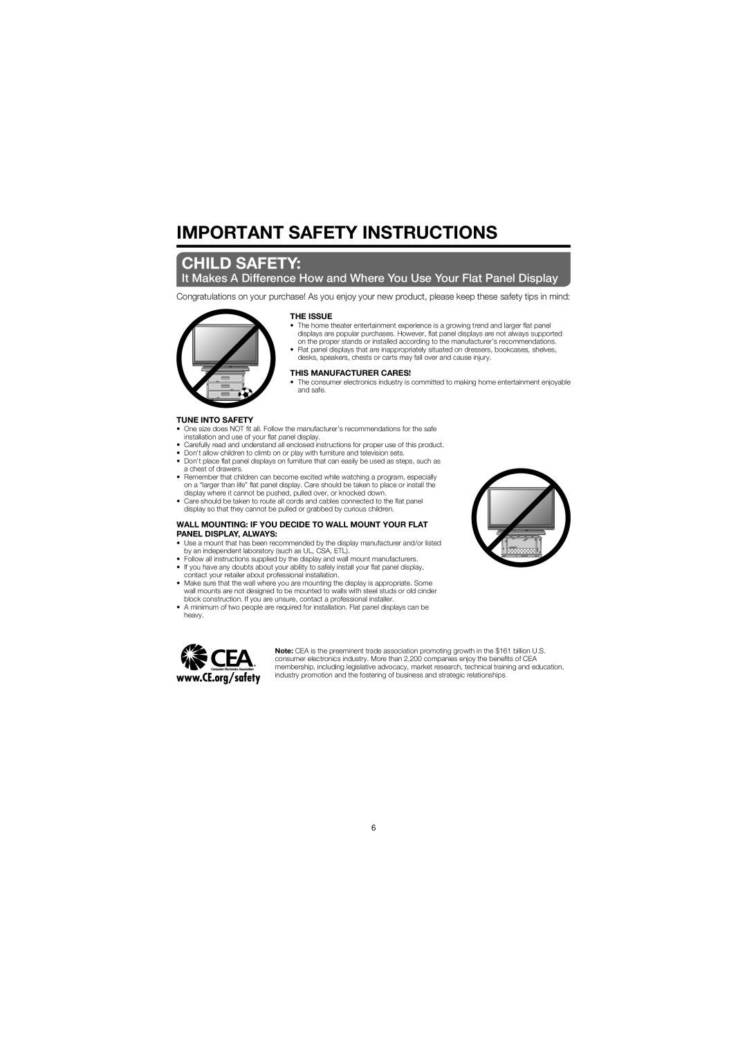 Sharp LC 52SB57UN, LC 46SB57UN operation manual Issue, This Manufacturer Cares, Tune Into Safety 