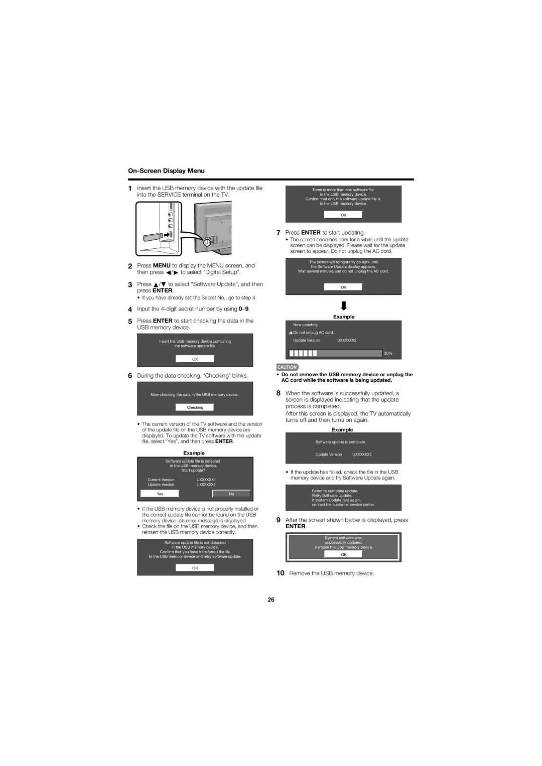 Sharp LC-60E79U operation manual Enter 