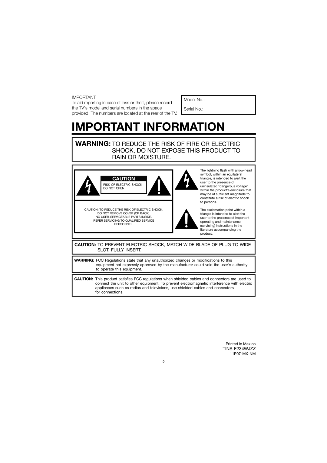 Sharp LC-60LE630U operation manual For connections, 11P07-MX-NM 