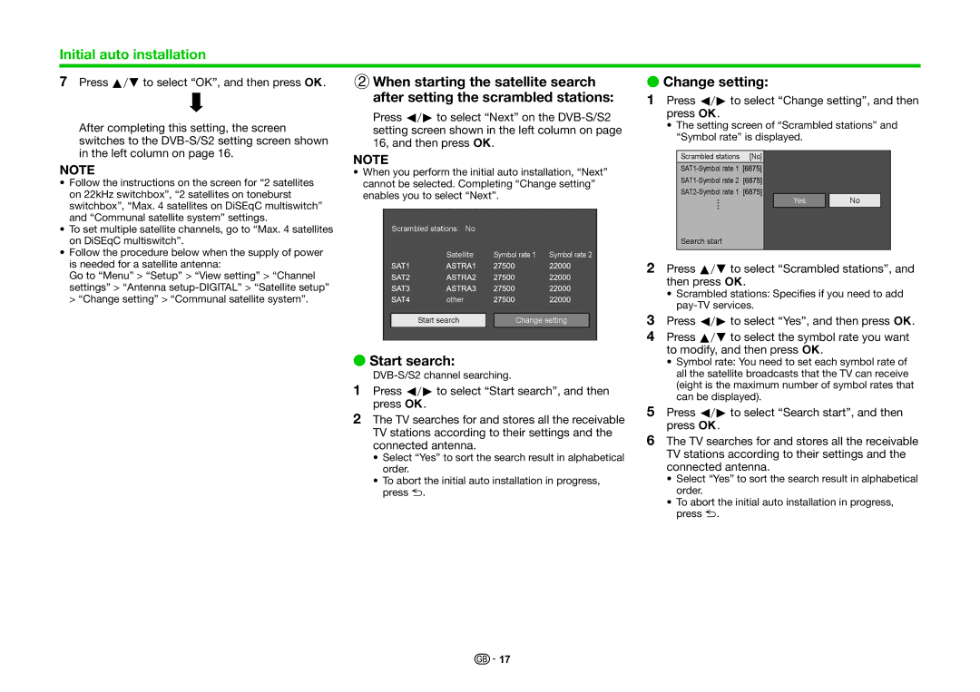 Sharp LC-60LE636S, LC-60LE636E, LC-60LE635E, LC-60LE635RU operation manual Start search 