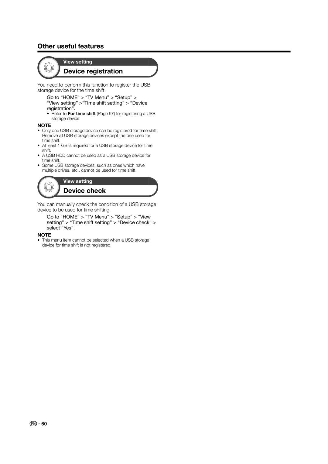 Sharp LC-60LE640X operation manual Device registration, Device check 