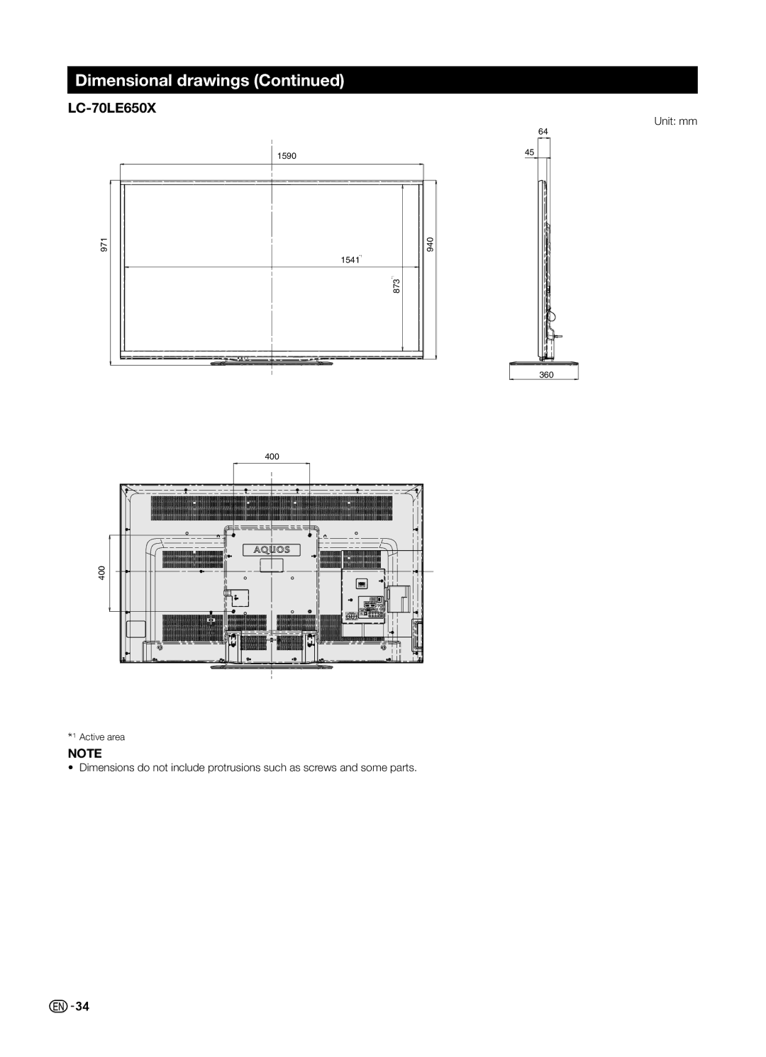 Sharp LC-70LE650LX, LC-60LE650LX operation manual LC-70LE650X 