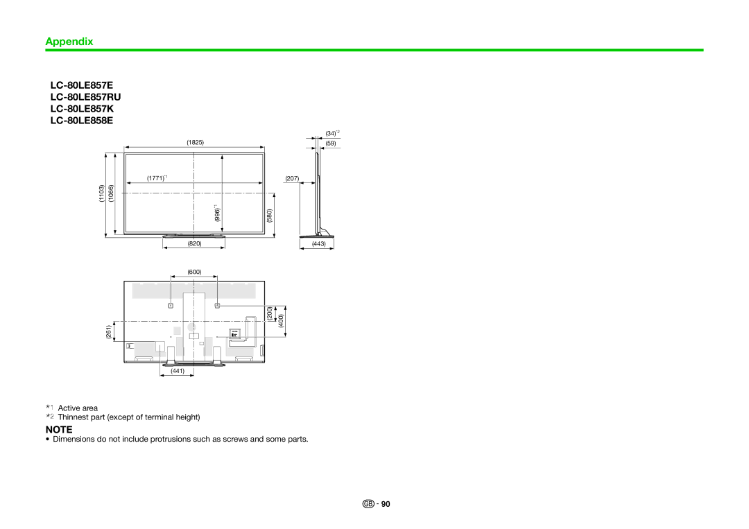 Sharp LC-70LE857K, LC-60LE855K operation manual LC-80LE857E LC-80LE857RU LC-80LE857K LC-80LE858E 