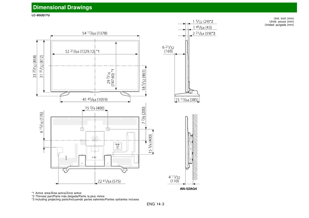 Sharp LC60EQ10U manual LC-60UQ17U 