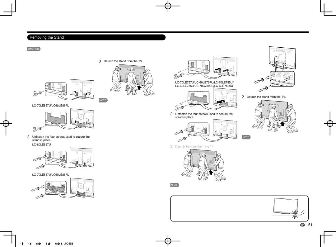 Sharp LC-60LE650U, LC70LE650U, LC60LE650U, LC70LE757U, LC60LE857U, LC70LE857U, LC60LE757U, LC-70LE650U, LC-70LE857U Appendix 