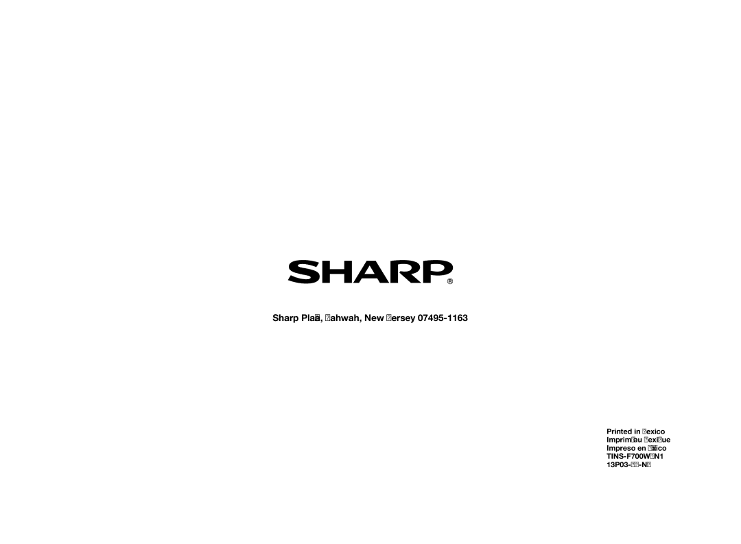 Sharp LC70LE655U operation manual Sharp Electronics Corporation 