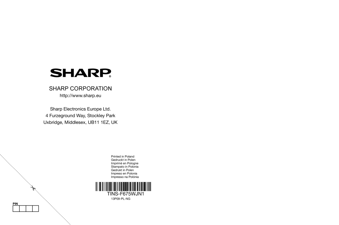 Sharp LCD COLOUR TELEVISION operation manual Sharp Corporation 