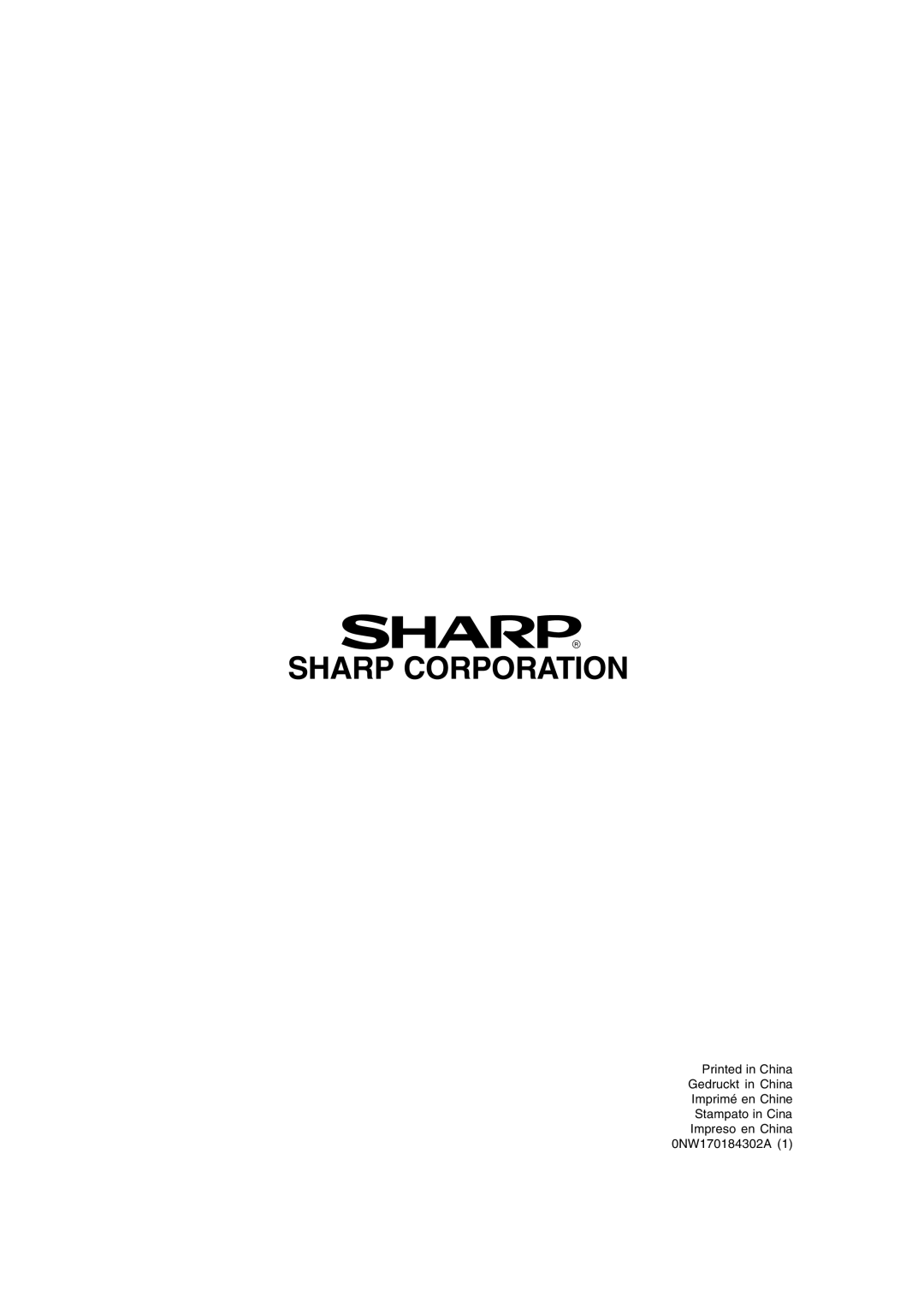 Sharp LL-171G, LL-171A operation manual Sharp Corporation 