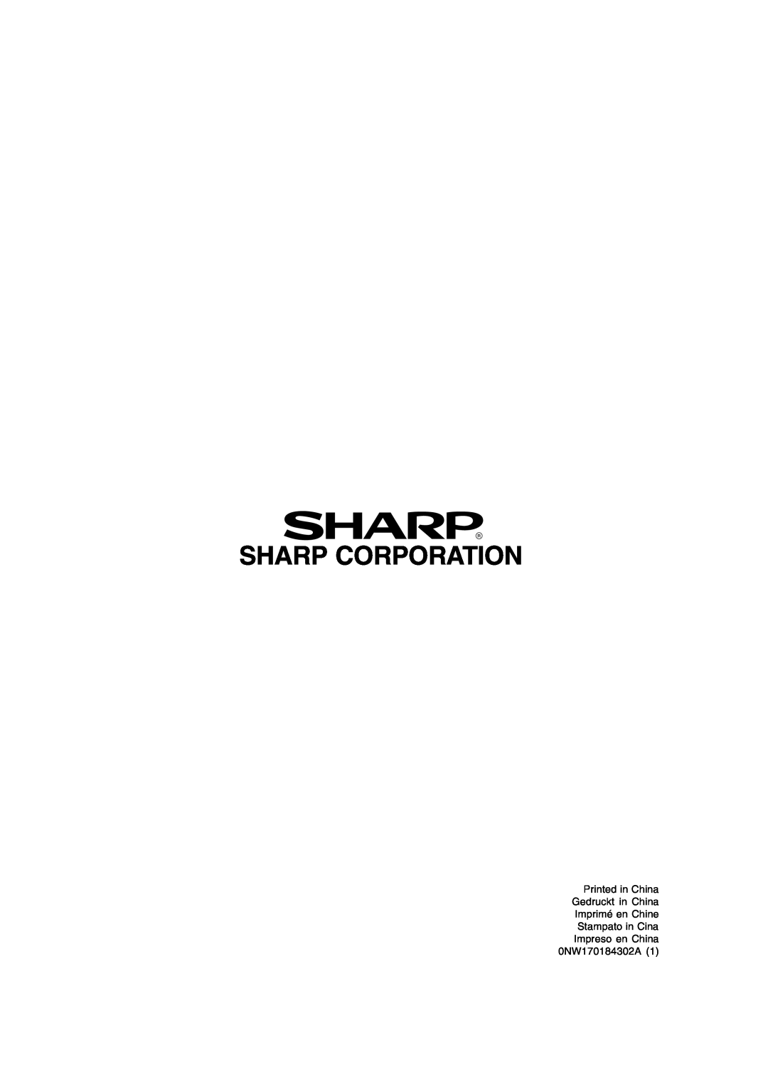Sharp LL-171A LL-171G operation manual Sharp Corporation 