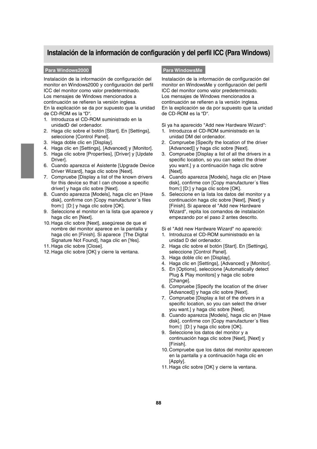 Sharp LL-H1813 operation manual Para Windows2000 