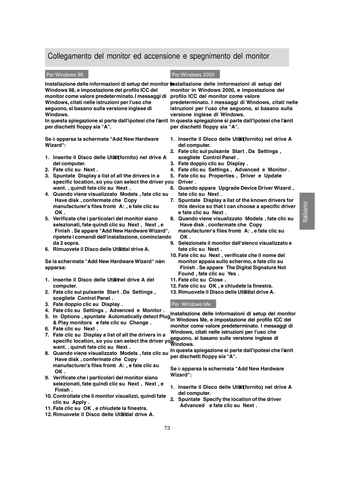 Sharp LL-T15A4 operation manual Per Windows Me 