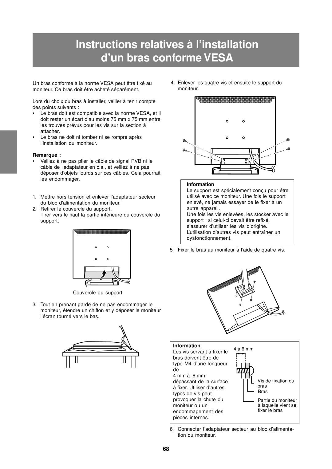 Sharp LL-T15S1 operation manual Remarque 
