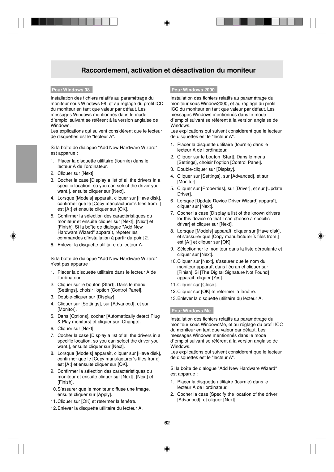 Sharp LL-T15V1 operation manual Pour Windows Me 