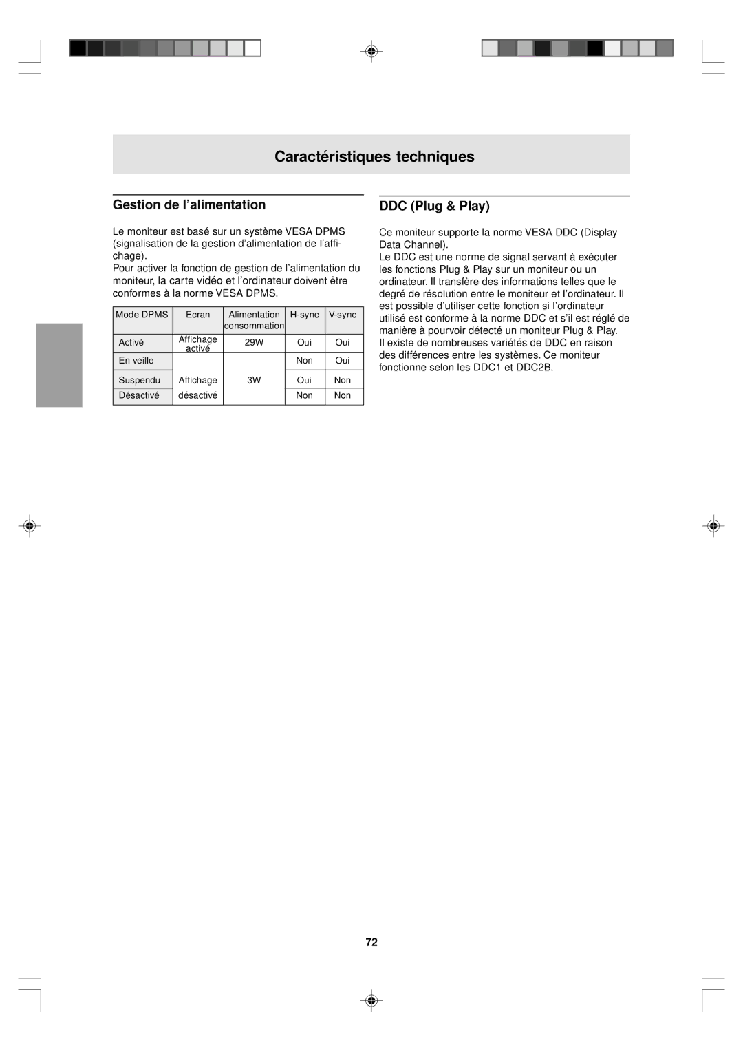 Sharp LL-T15V1 operation manual Gestion de l’alimentation 