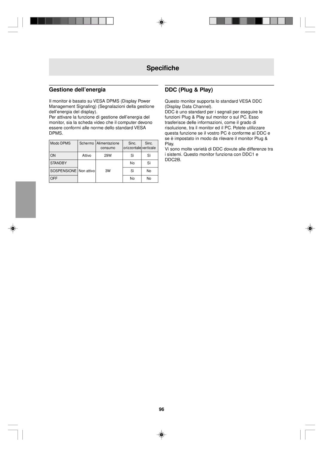 Sharp LL-T15V1 operation manual Gestione dell’energia 