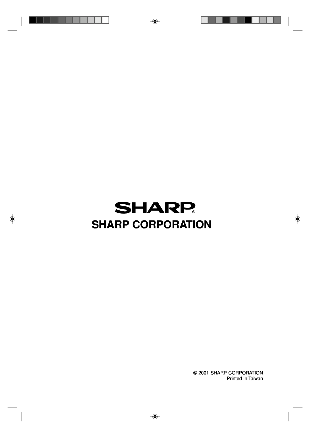 Sharp LL-T15V1 operation manual Sharp Corporation, SHARP CORPORATION Printed in Taiwan 