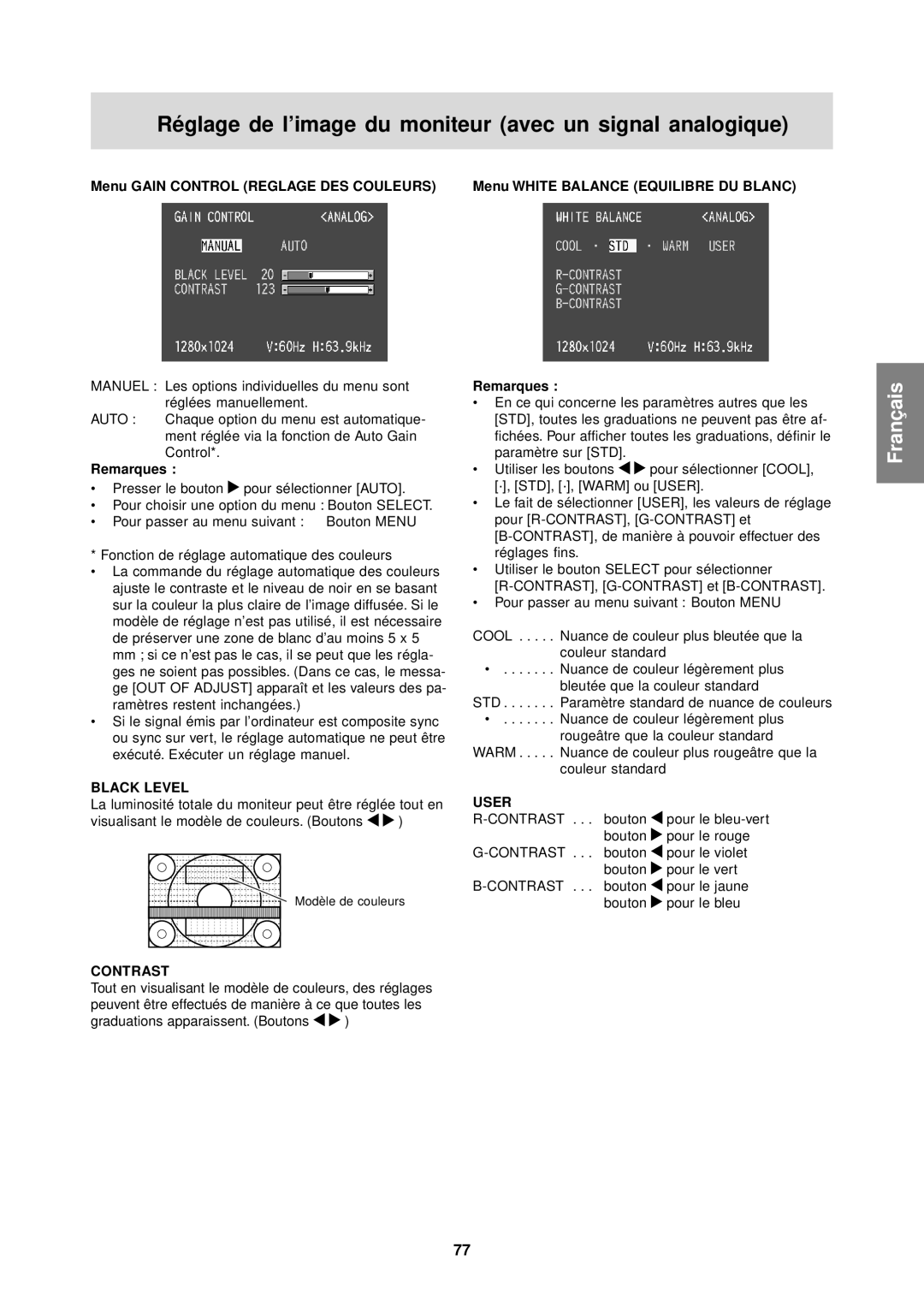 Sharp LL-T1610W operation manual Graduations apparaissent. Boutons 