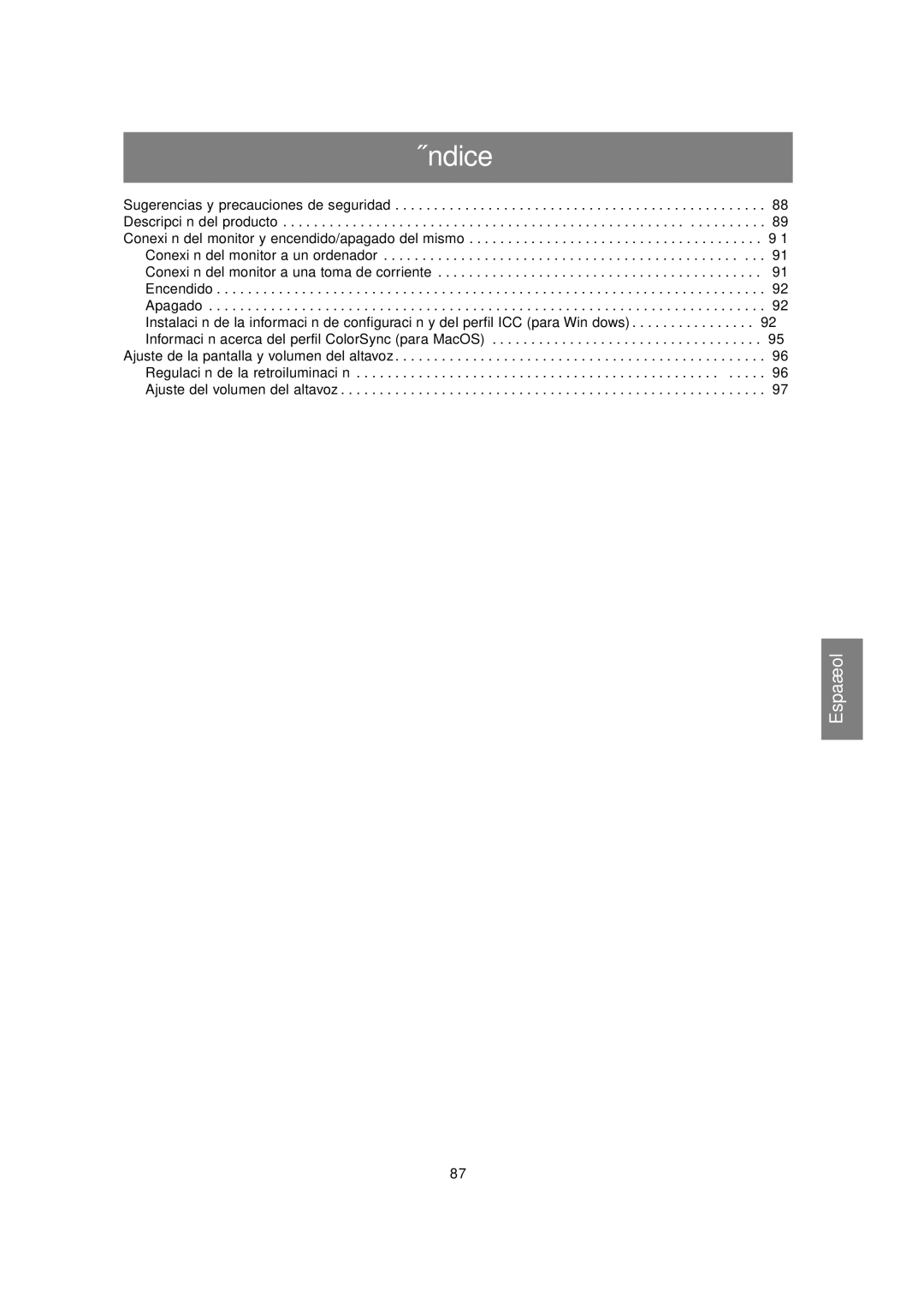 Sharp LL-T17A3 operation manual Índice 