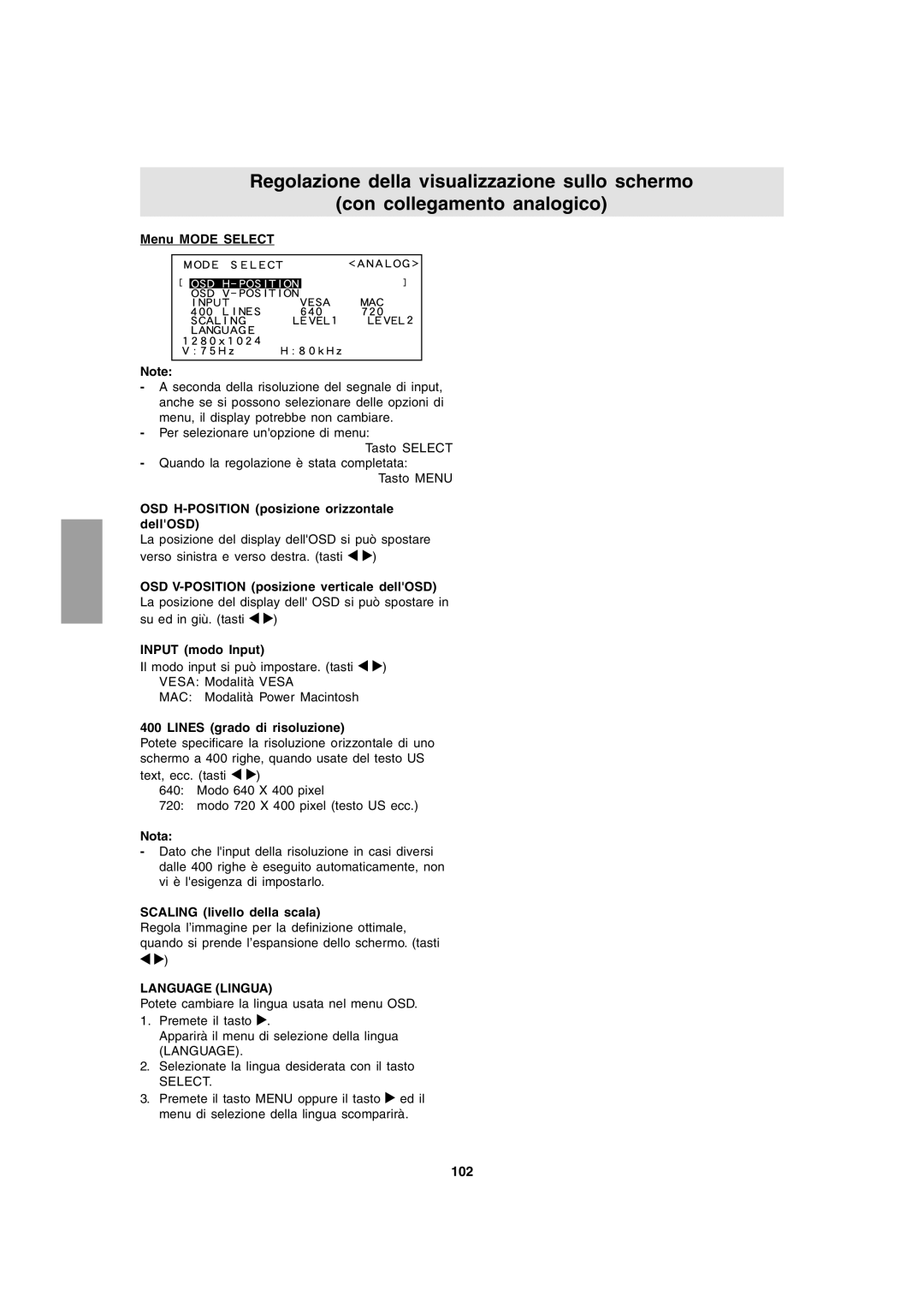 Sharp LL-T1803-H operation manual Language Lingua 