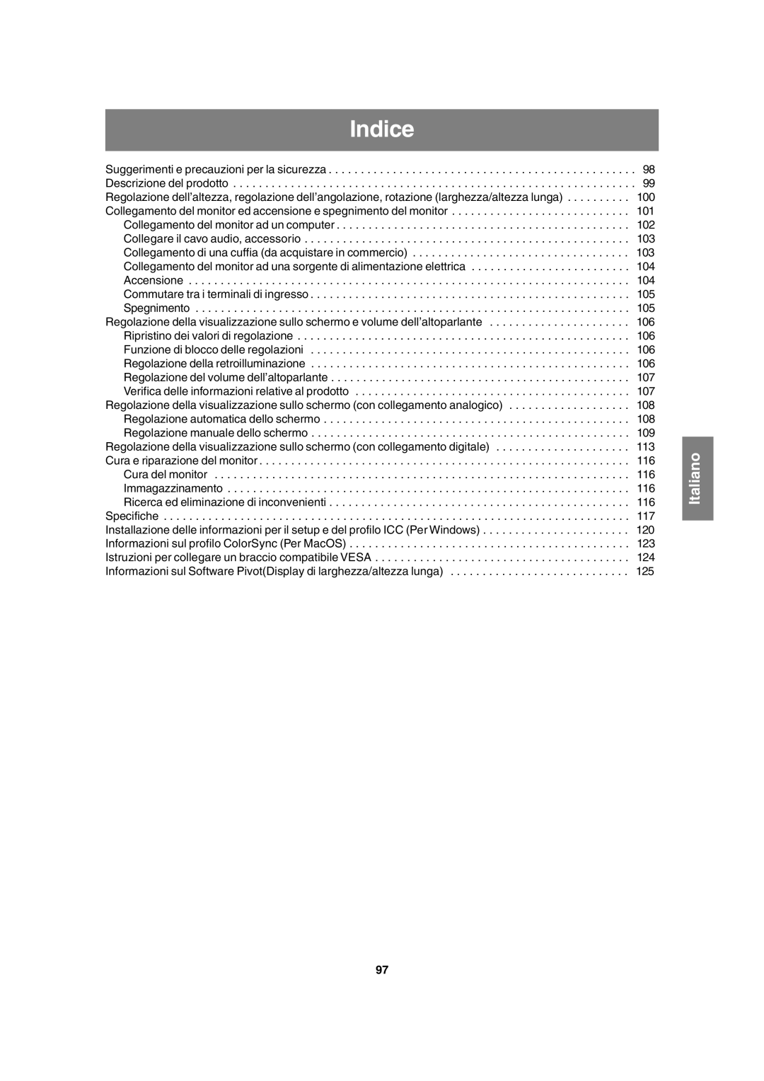 Sharp LL-T1815 operation manual Indice 