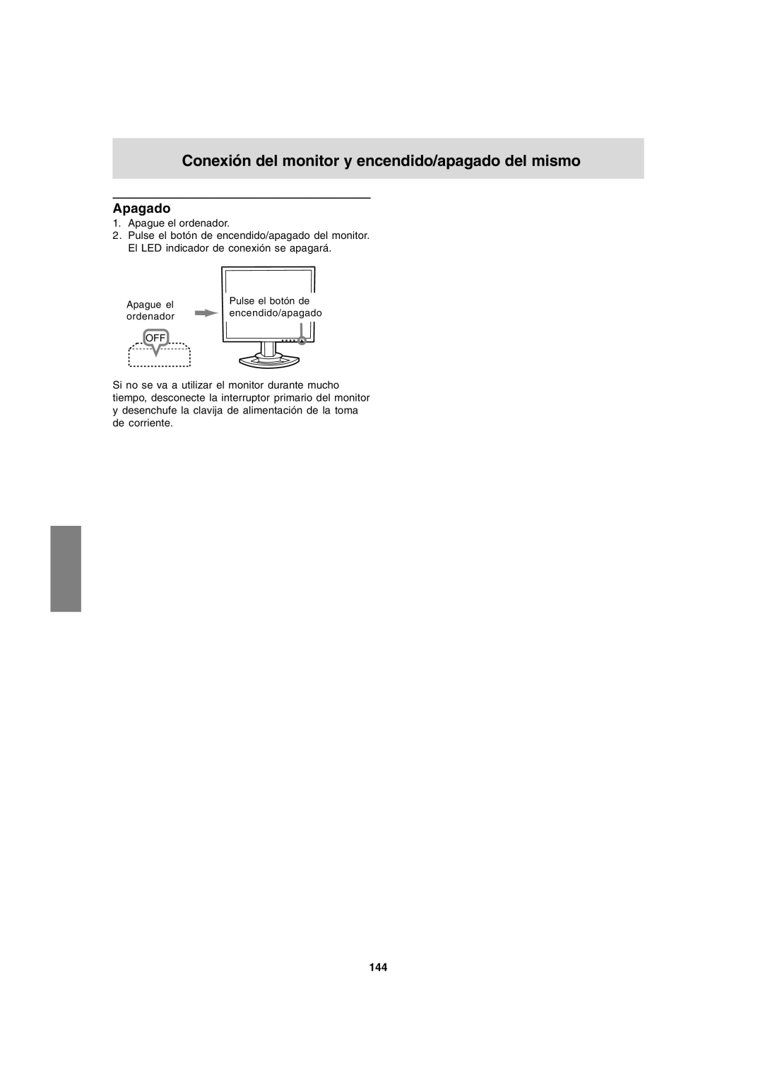 Sharp LL-T1820-B operation manual Apagado, 144 