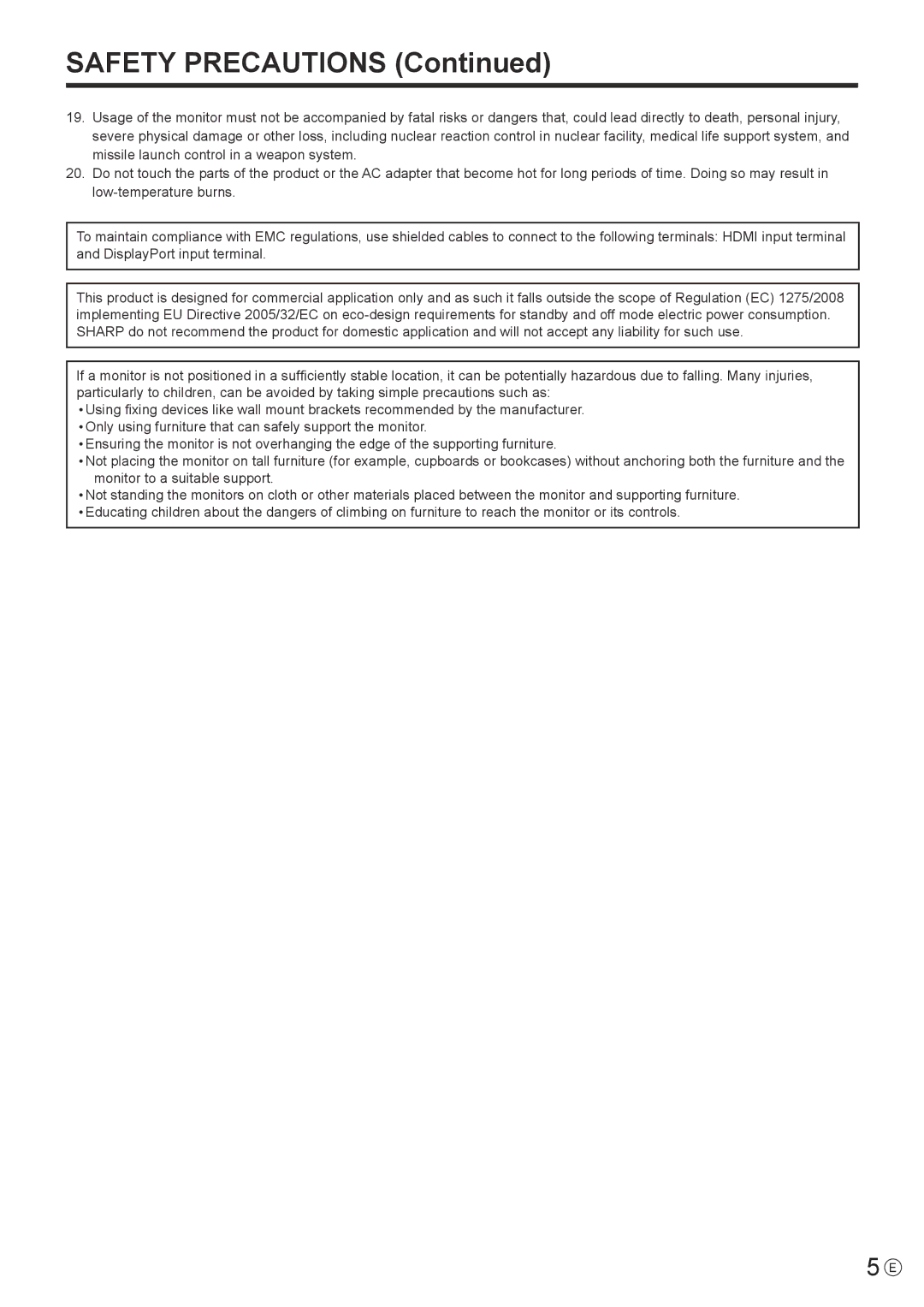 Sharp LL-S201A, LLS201A operation manual Safety Precautions 