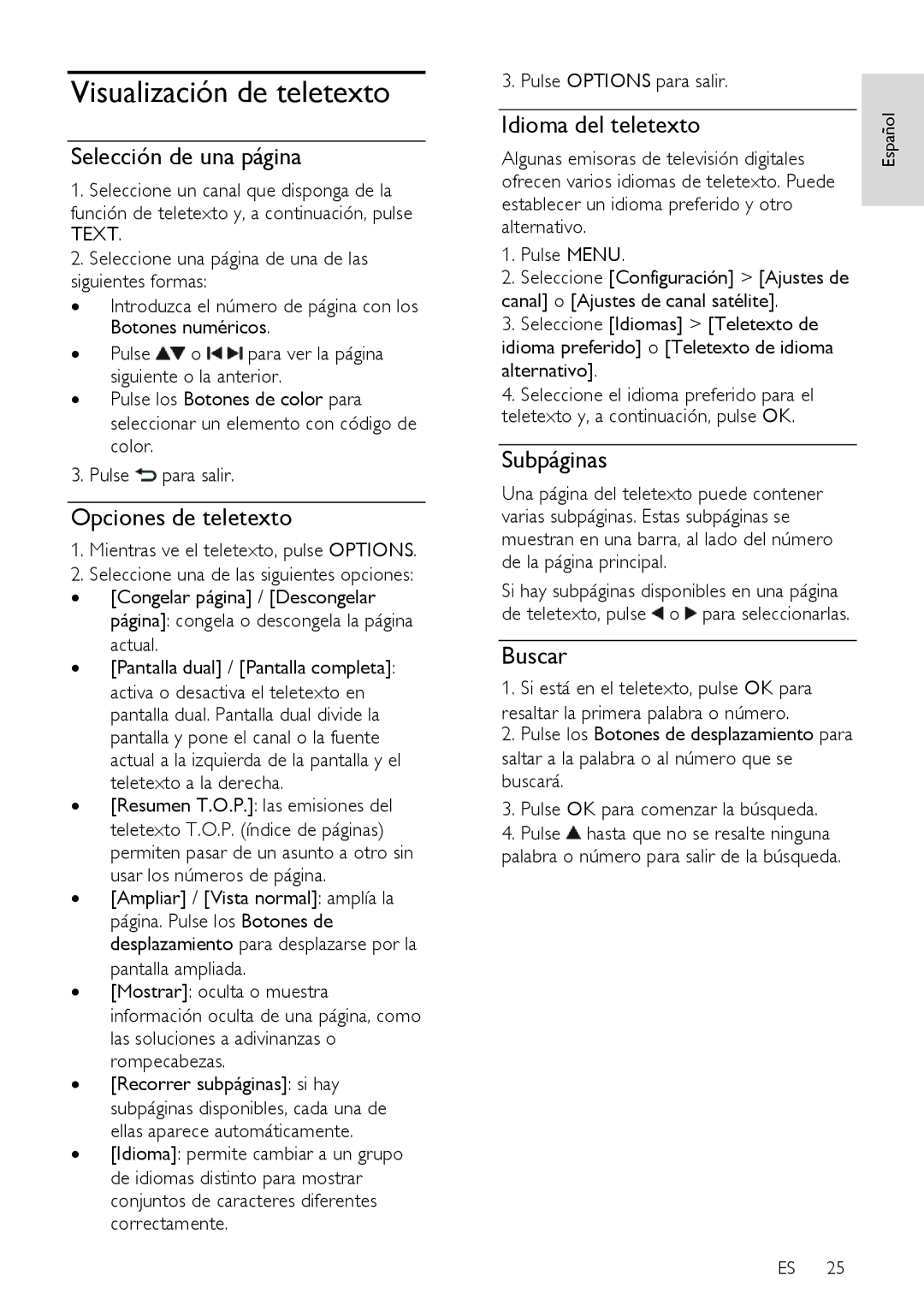 Sharp LU630E, LX632E, LX630E, LU632E, LE630E, LE630RU, LE632E, LE631E manual Visualización de teletexto 