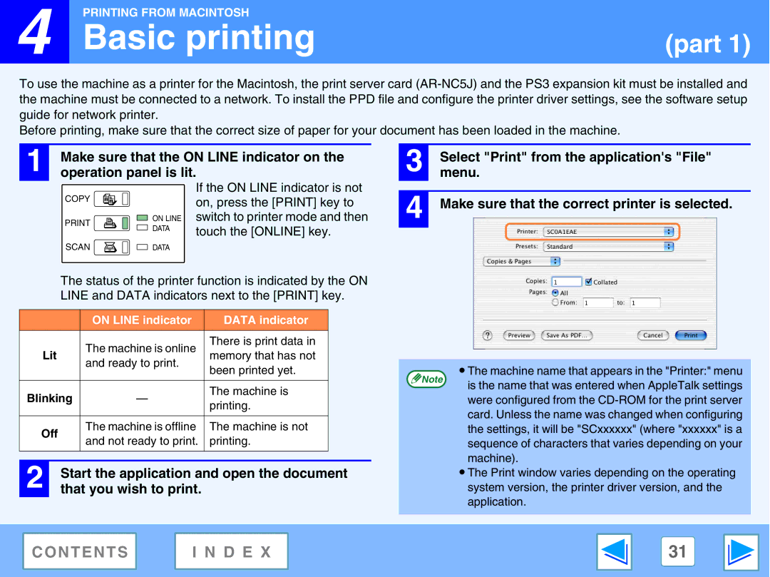 Sharp AR-M230, M270 manual Start the application and open the document, Make sure that the correct printer is selected 