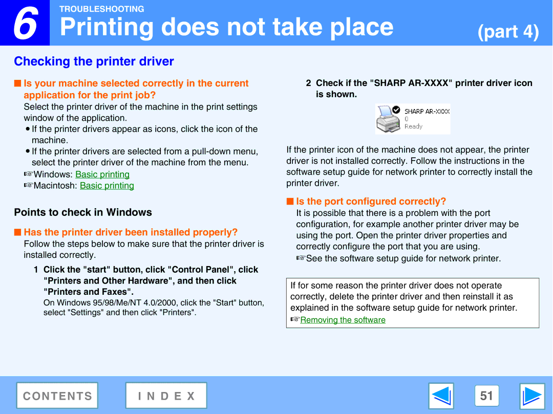 Sharp AR-M230, M270 manual Checking the printer driver, Has the printer driver been installed properly? 