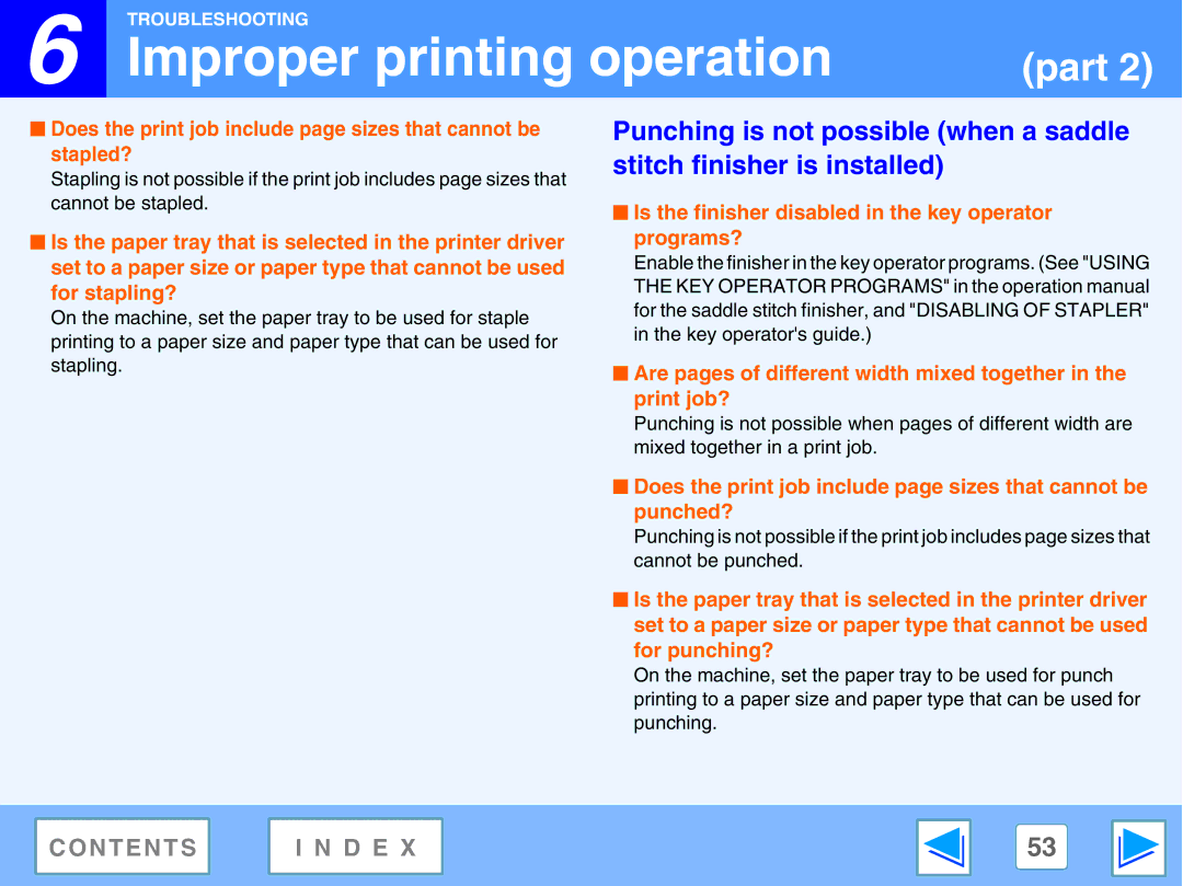 Sharp AR-M230, M270 manual Improper printing operation 