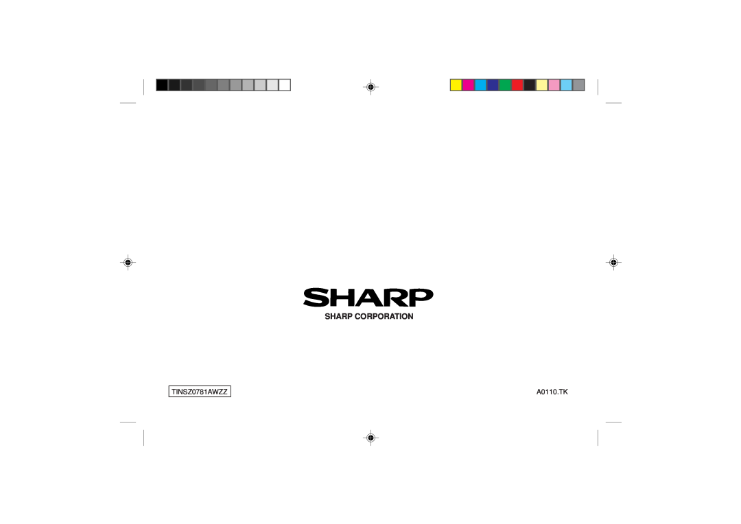 Sharp MD-MT180H operation manual Sharp Corporation, TINSZ0781AWZZ, A0110.TK 