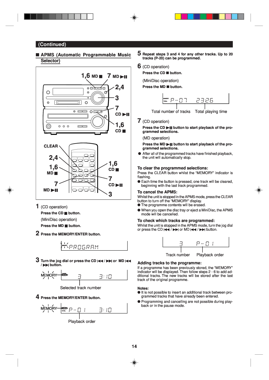 Sharp MD-MX10H operation manual 1,6 MD H 