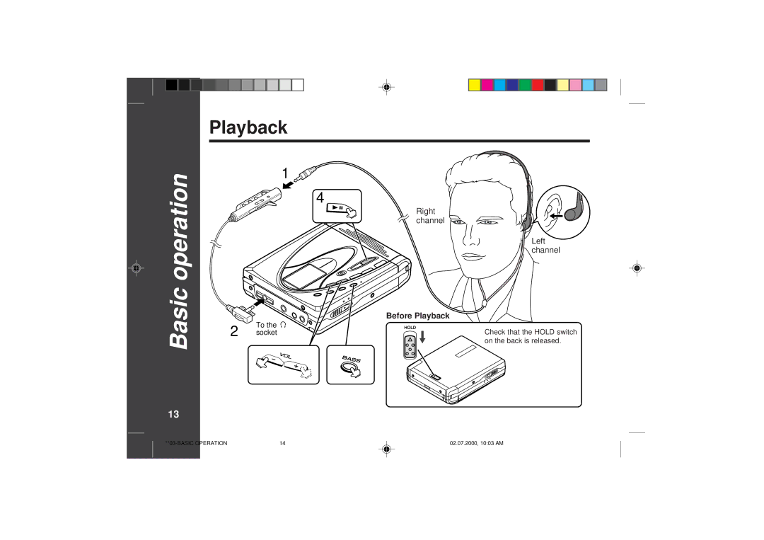 Sharp MD-SR60E operation manual 134, Before Playback, Socket 