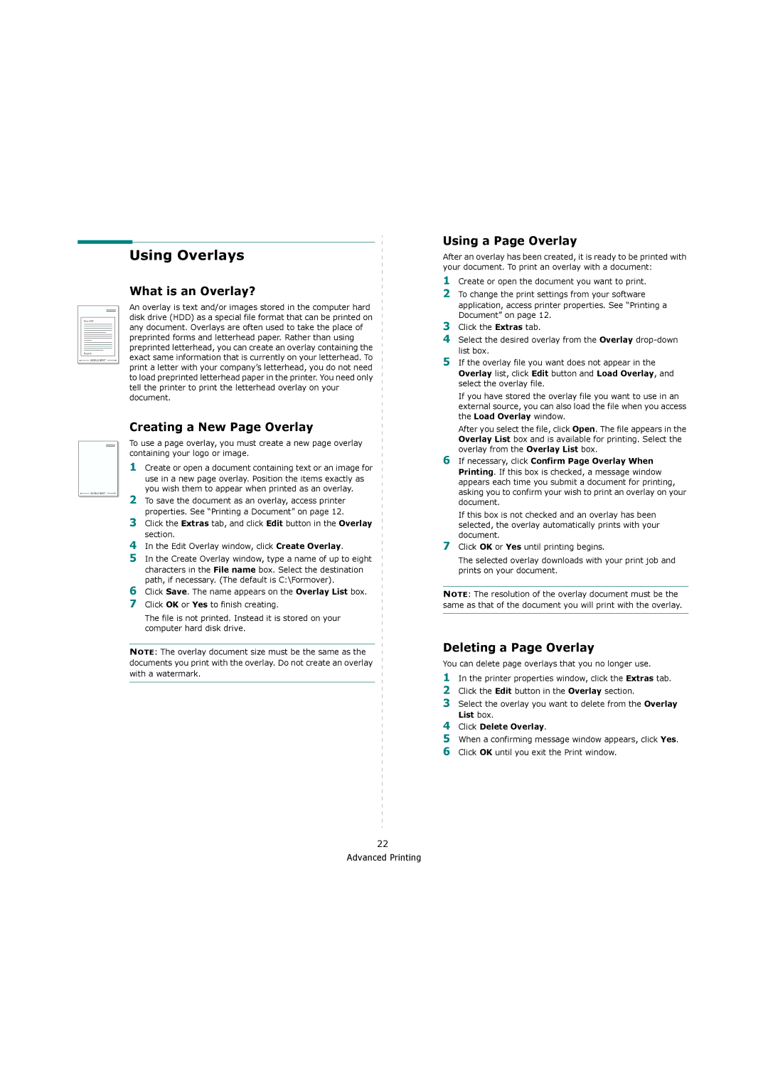 Sharp ML-4550 manual Using Overlays, What is an Overlay?, Using a Page Overlay, Creating a New Page Overlay 