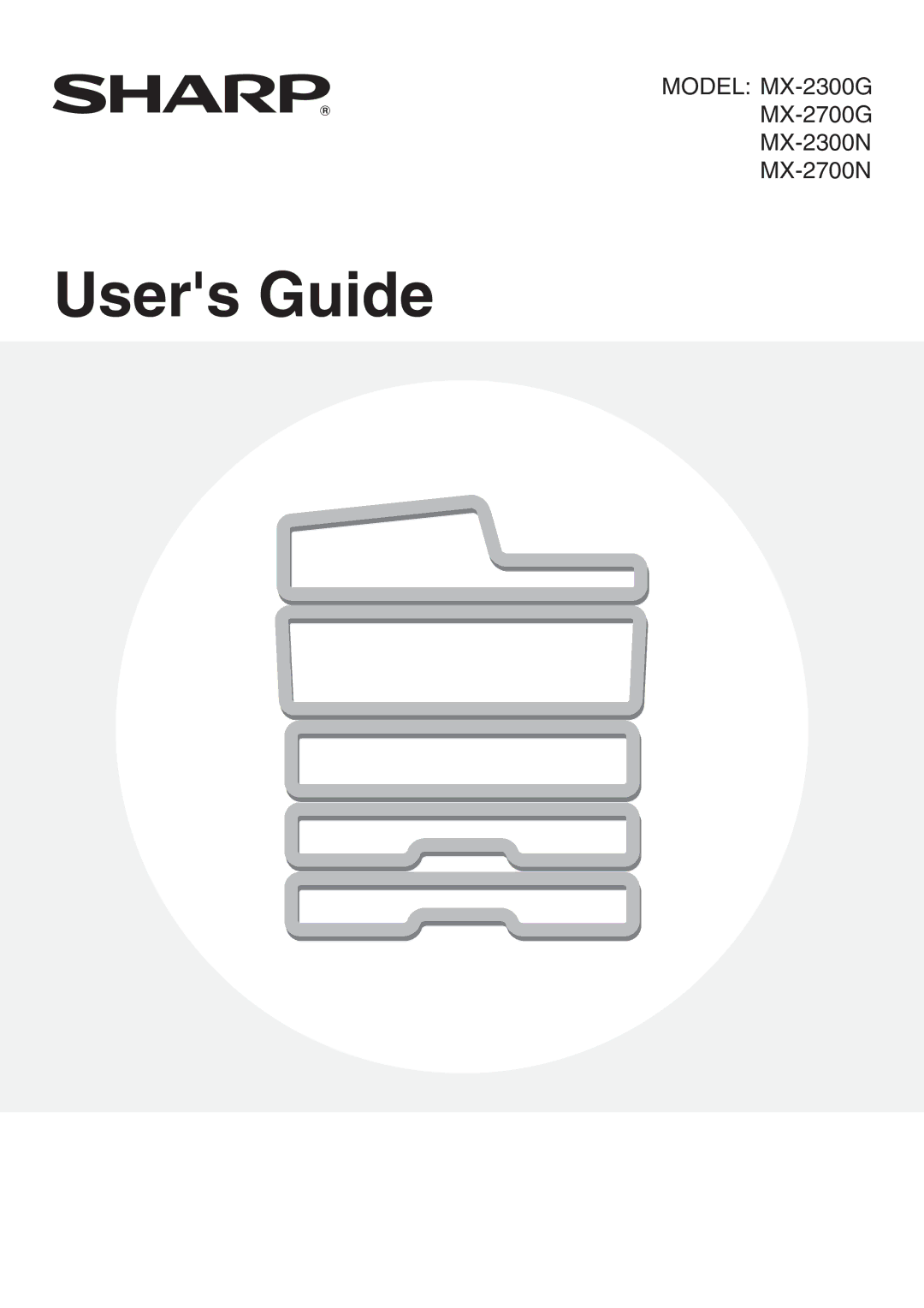 Sharp MX-2700G, MX-2300G manual Users Guide 