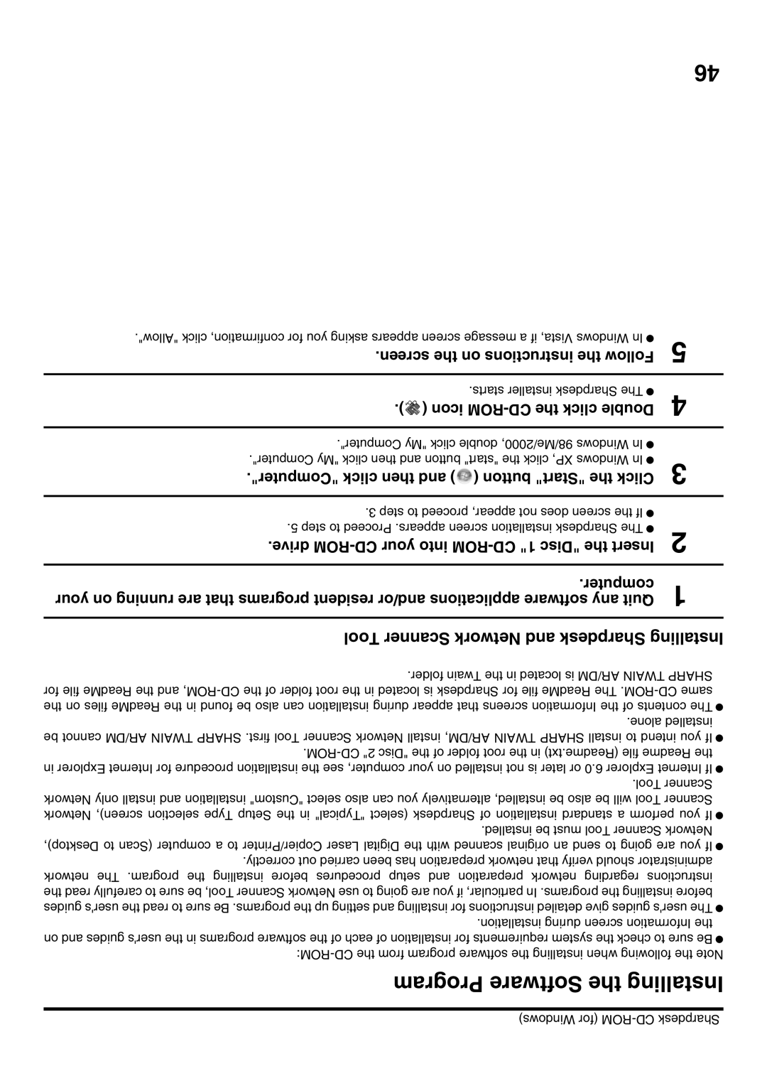 Sharp MX-2301N specifications Screen the on instructions the Follow, Icon ROM-CD the click Double 