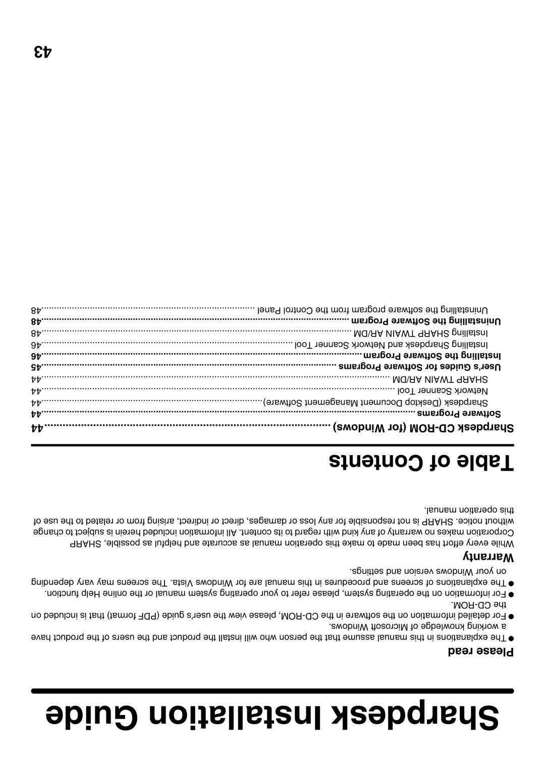 Sharp MX-2301N specifications Guide Installation Sharpdesk 