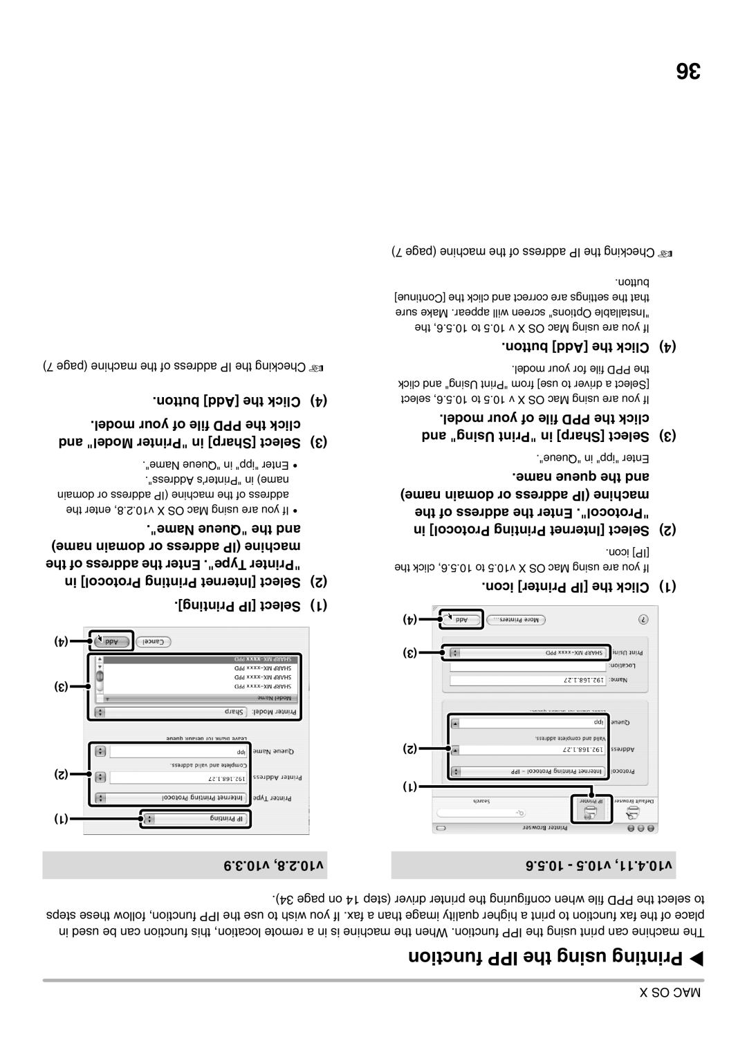 Sharp MX-2301N specifications Function IPP the using Printing 