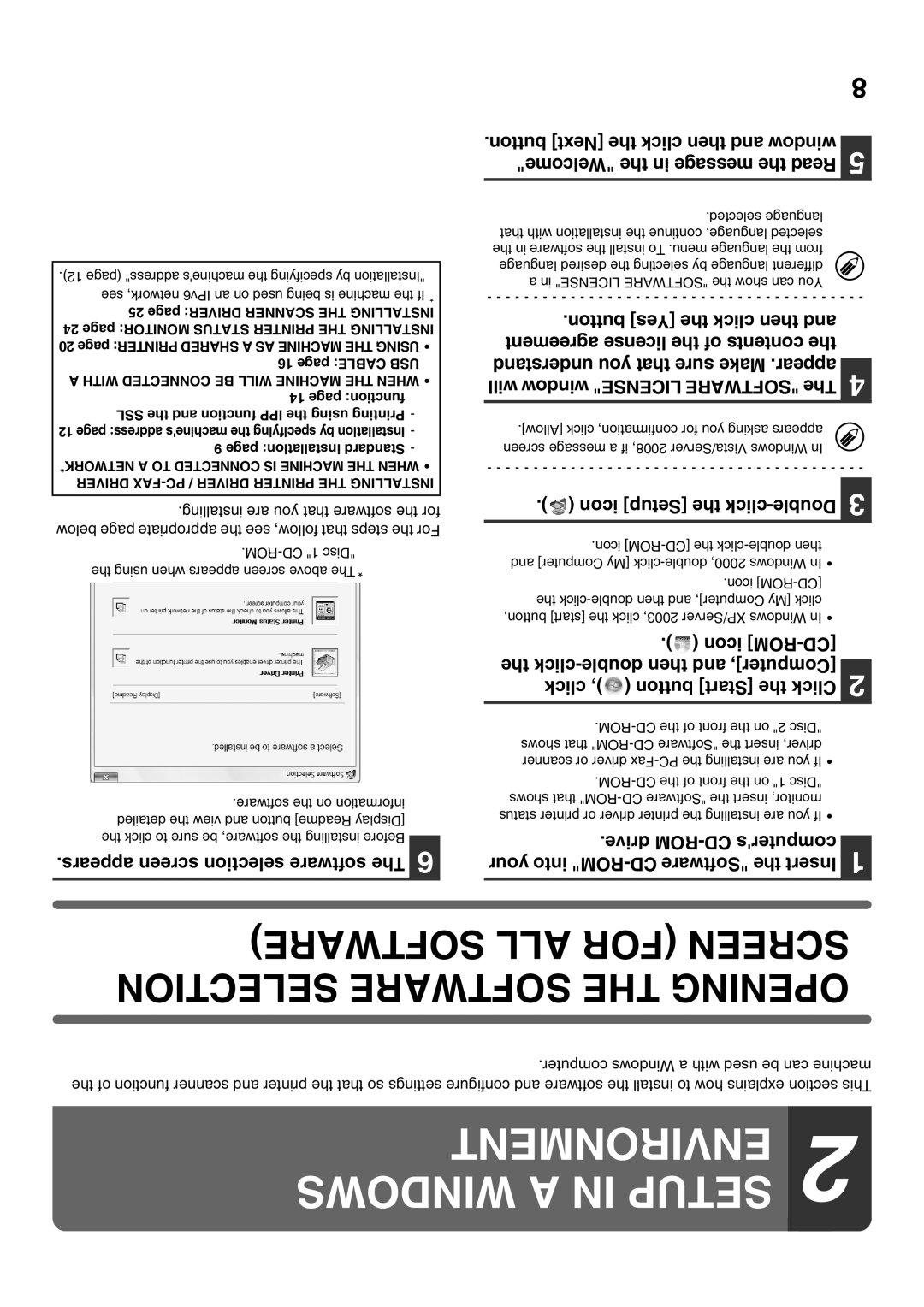 Sharp MX-2301N specifications Software ALL for Screen Selection Software the Opening, Will window License Software 