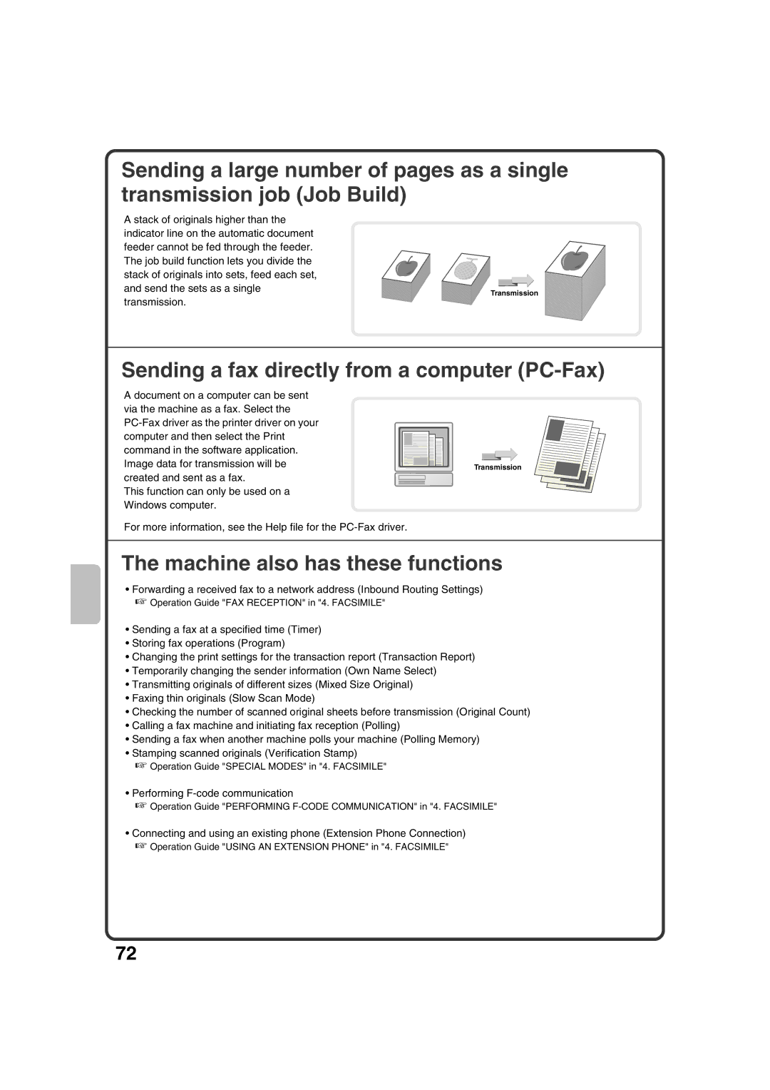 Sharp MX-2301N quick start Sending a fax directly from a computer PC-Fax, Machine also has these functions 