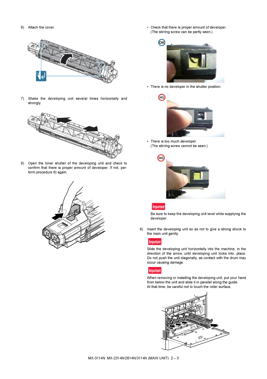 Sharp MX-3114N, MX-2614N, MX-2314N installation manual 