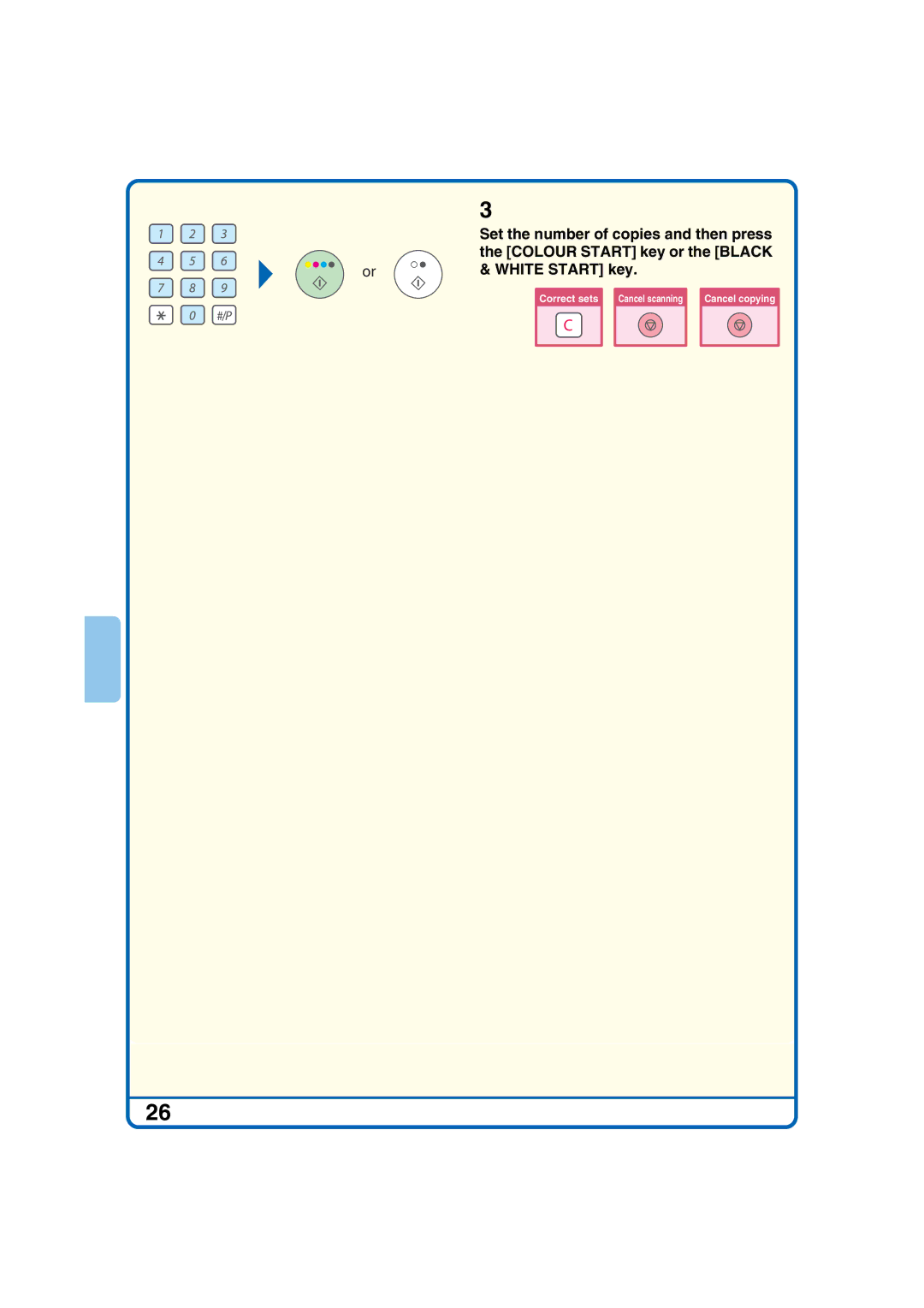 Sharp MX-2700N, MX-2300G, MX-2300N, MX-2700G quick start Set the number of copies and then press 