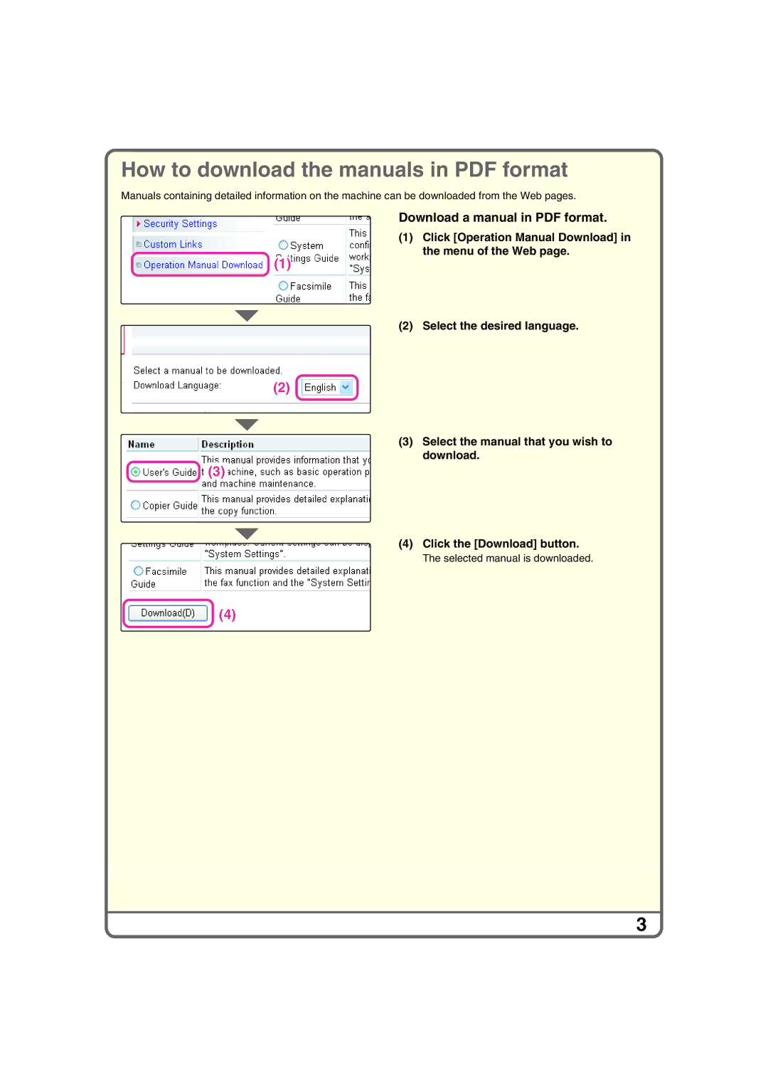 Sharp MX-2300G, MX-2700N, MX-2300N, MX-2700G quick start Selected manual is downloaded 