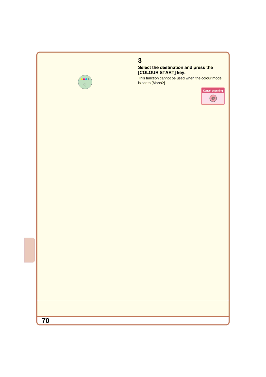 Sharp MX-2700N, MX-2300G, MX-2300N, MX-2700G quick start Select the destination and press the Colour Start key 