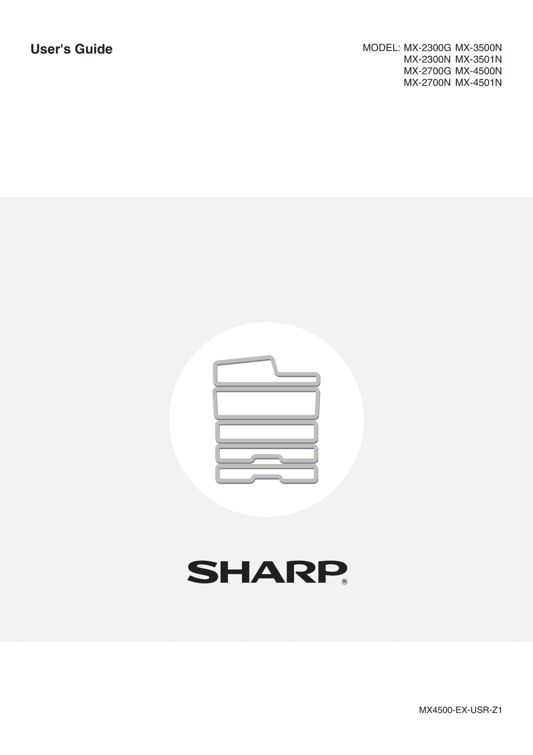 Sharp MX-3500N manual Users Guide 