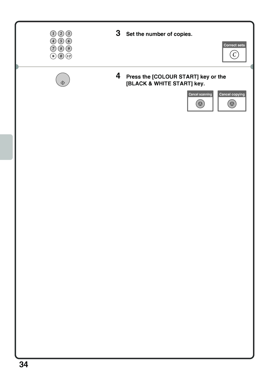 Sharp MX-4100N, MX-5000N, MX-4101N, MX-5001N quick start Set the number of copies 